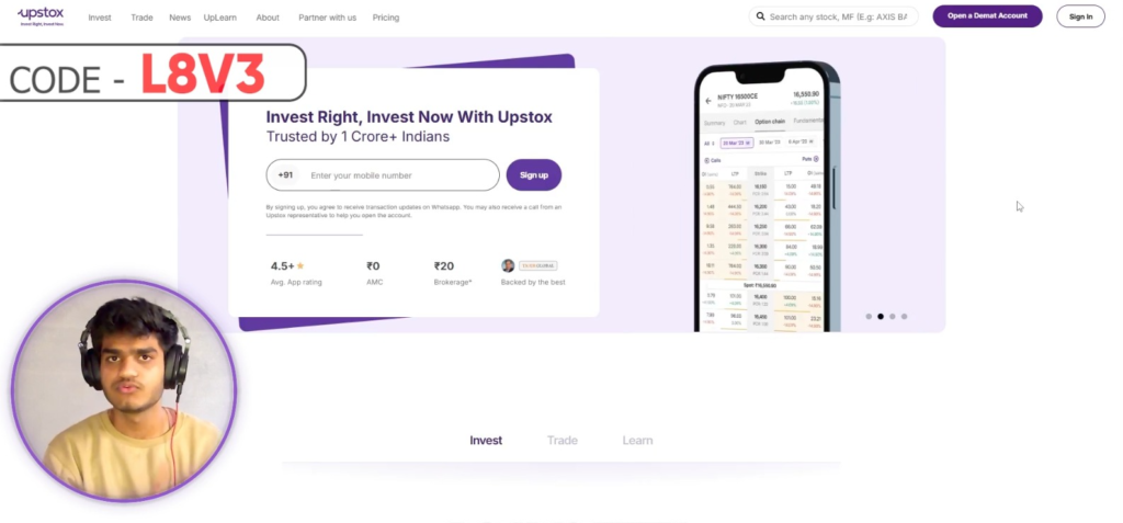Upstox Referral Code