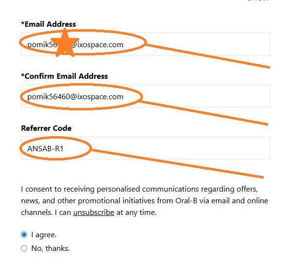Oral-B Referral Code