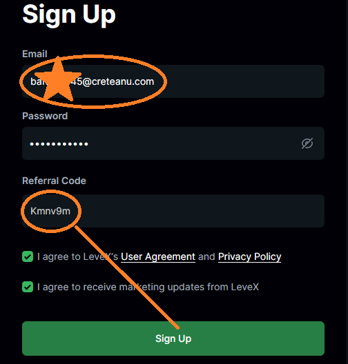 LeveX Referral Code