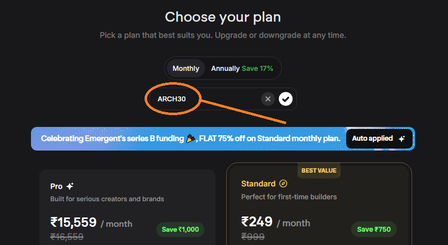 Emergent AI Promo Code