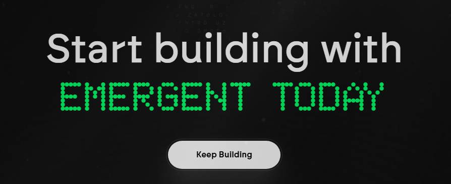 Start building with Emergent