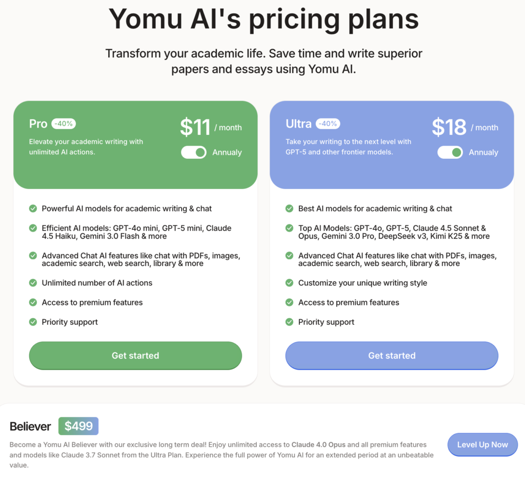 YomuAI Pricing