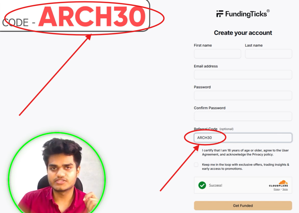 How to Use FundingTicks Referral Code "ARCH30" to Get 10% Off (Step-by-Step Guide)