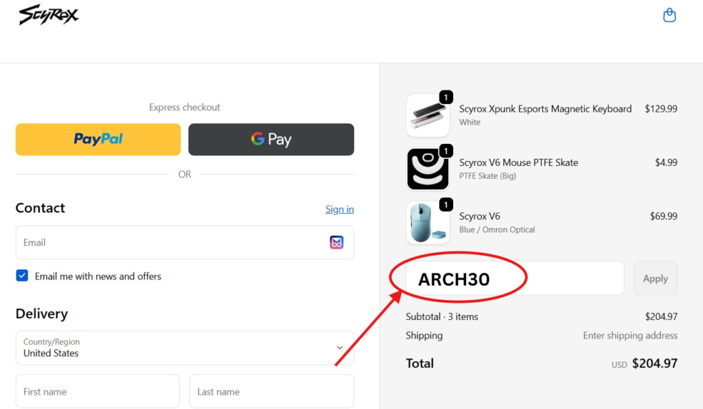 How to Use Scyrox Discount Code “ARCH30” to Get 10% Off (Step-by-Step Guide)